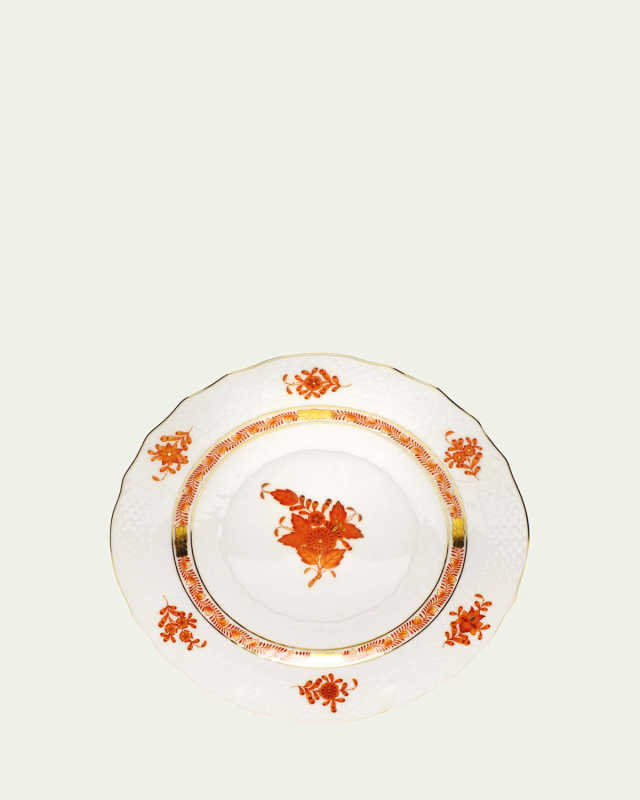 Rust Chinese Bouquet Salad Plate